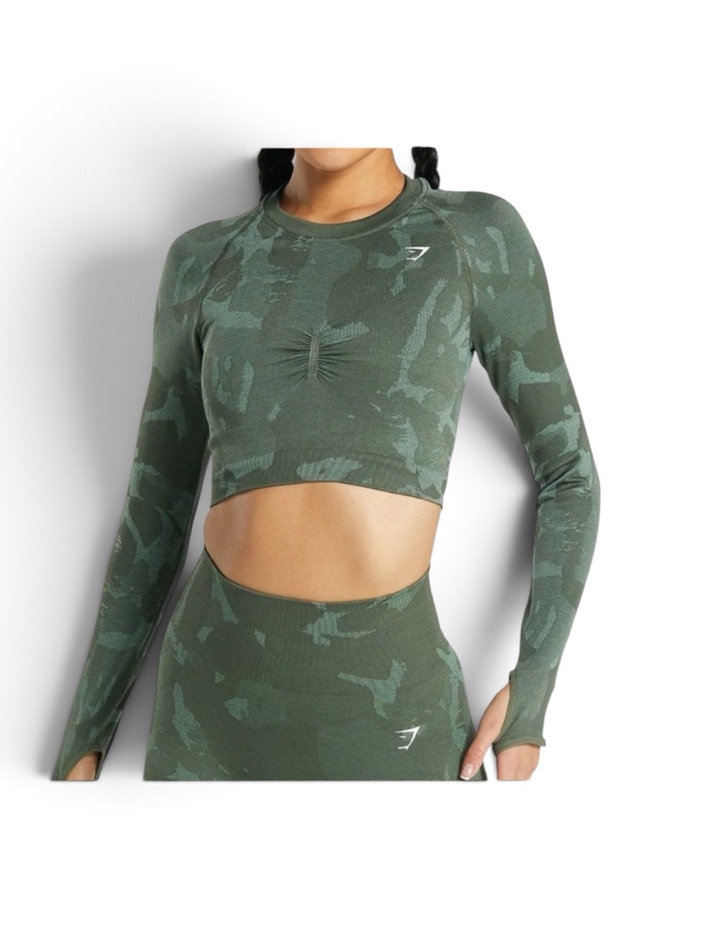Gymshark Camo Adapt Seamless Long sleeve Top Sz L